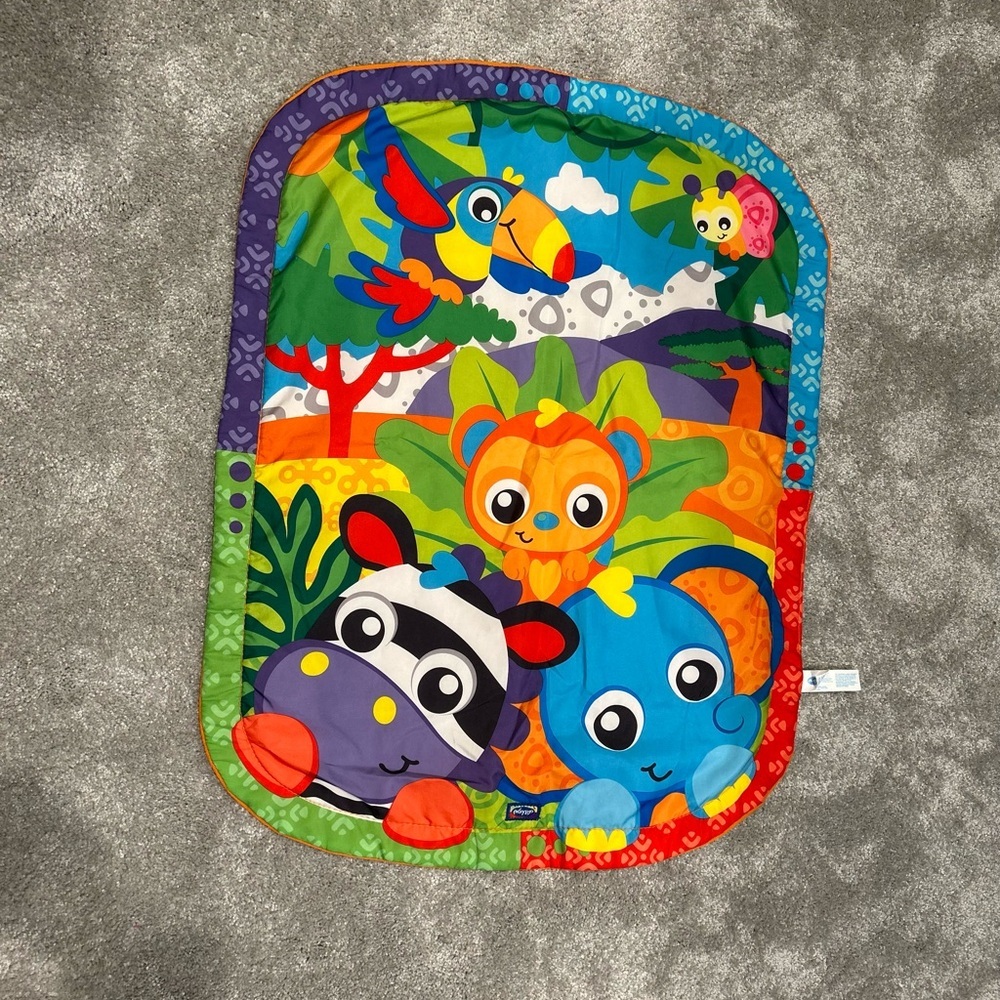 Playgro Colorful Animal Play Mat for Infant Baby Gently Used